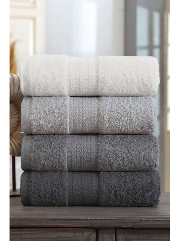 Elizabed Ręczniki (4 szt.) "Rainbow" w kolorze szaro-białym do rąk