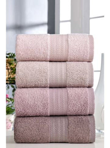 Elizabed Ręczniki (4 szt.) "Rainbow" w kolorze jasnoróżowym do rąk