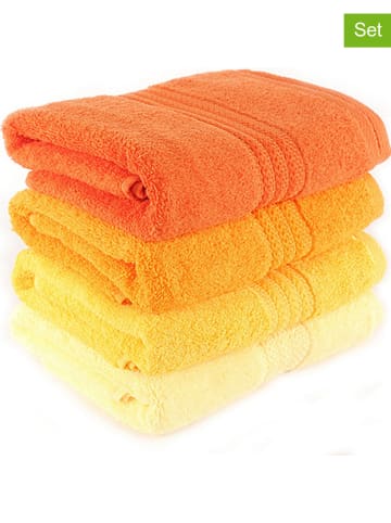 Elizabed Ręczniki prysznicowe (4 szt.) "Rainbow" w kolorze żółtym