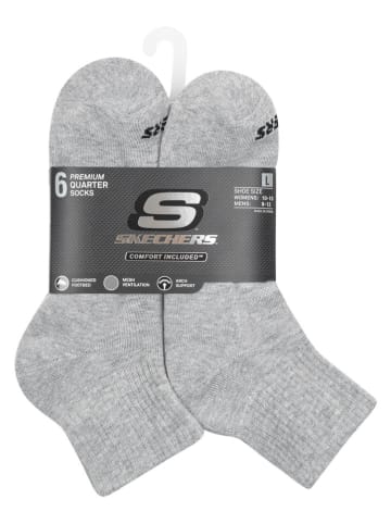 Skechers 6er-Set: Socken in Grau