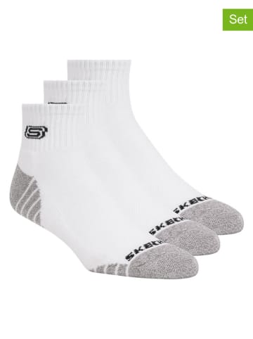 Skechers Skarpety (3 pary) w kolorze biało-szarym