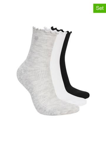 Skechers Skarpety (3 pary) w kolorze biało-czarno-szarym