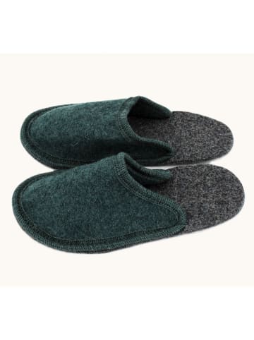 kitz-pichler Woll-Hausschuhe "Hubi" in Grün