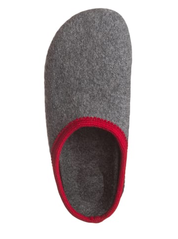 kitz-pichler Kapcie "Bio-Fit" w kolorze szaro-czerwonym