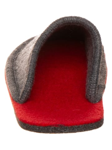 kitz-pichler Kapcie "Helli" w kolorze szaro-czerwonym