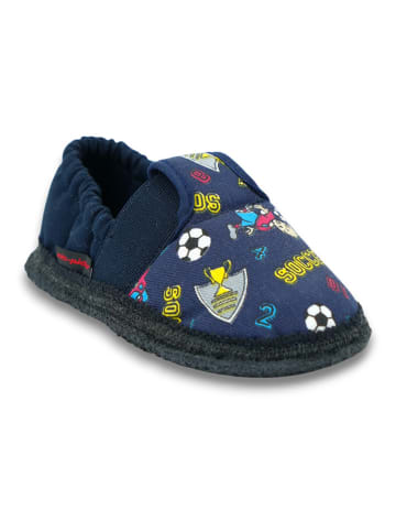 kitz-pichler Pantoffels "Roy - Print" donkerblauw/zwart