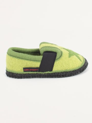 kitz-pichler Kapcie "Bobby Star" w kolorze żółto-zielonym