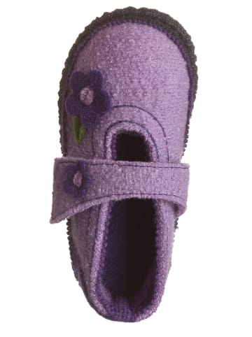 kitz-pichler Vilten pantoffels "Becky" paars/antraciet