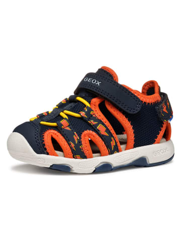 Geox Halbsandalen "Multy" in Dunkelblau/ Orange