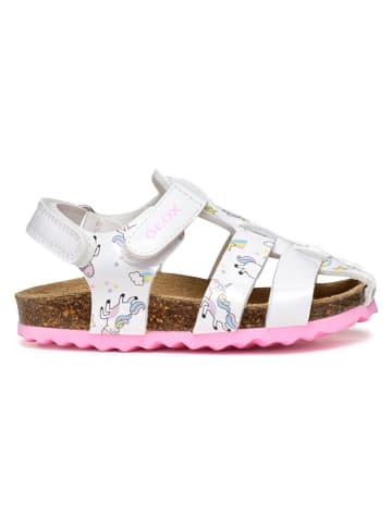 Geox Enkelsandalen "Chalki" wit/meerkleurig