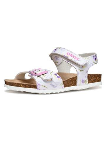 Geox Sandały "Adriel" w kolorze białym ze wzorem