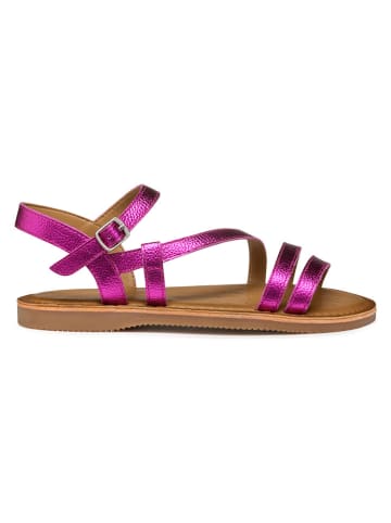 Geox Leder-Sandalen "Eolie" in Lila