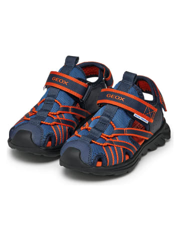 Geox Półsandały "Airadyum" w kolorze granatowo-pomarańczowym
