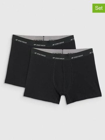4F 2-delige set: boxershorts zwart