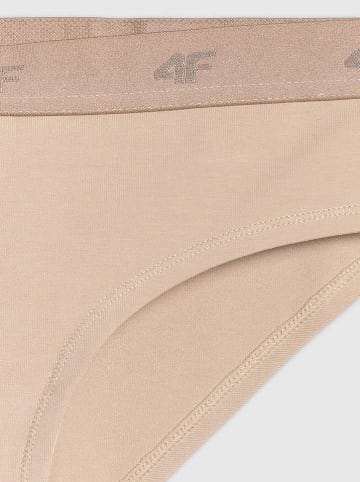 4F 2-delige set: slips beige