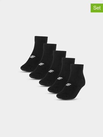 4F Skarpety (5 par) w kolorze czarnym