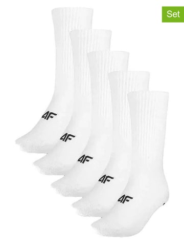 4F Skarpety (5 par) w kolorze białym