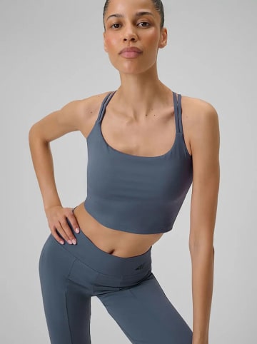 4F Top w kolorze niebieskim do jogi