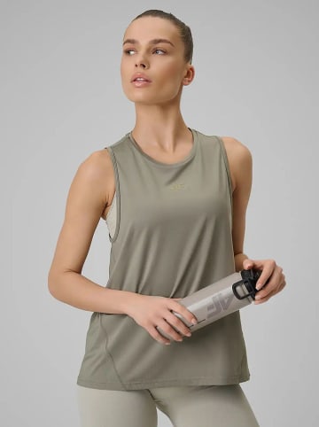 4F Top sportowy w kolorze khaki