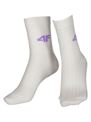 4F 2-delige set: sokken paars/wit