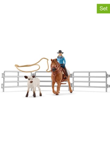 Schleich 9tlg. Set: Spielfiguren "Team Roping with Cowgirl" - ab 3 Jahren
