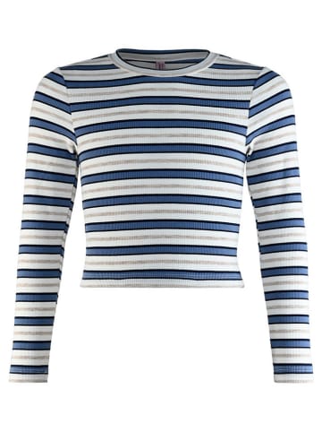 Blue Effect Longsleeve blauw/wit/beige