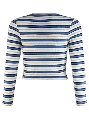 Blue Effect Longsleeve blauw/wit/beige