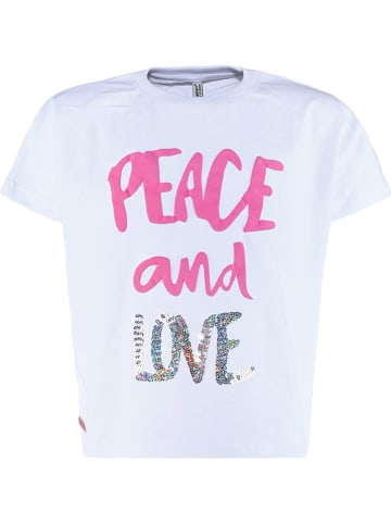 Blue Effect Shirt in Weiß/ Pink