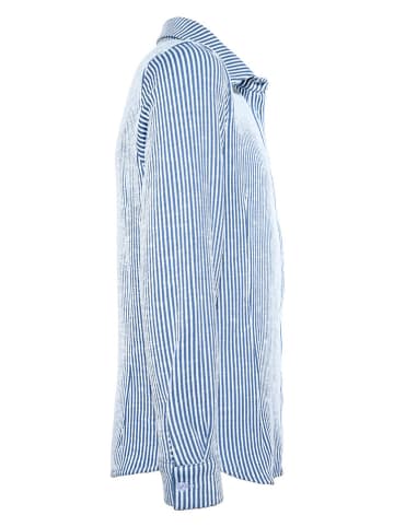 Blue Effect Bluse in Blau/ Weiß