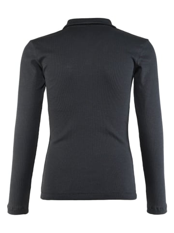 Blue Effect Polo-Longsleeve in Dunkelblau