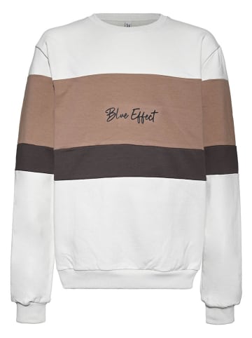 Blue Effect Sweatshirt in Weiß/ Braun