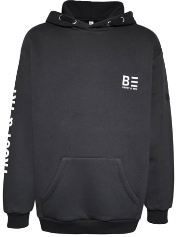 Blue Effect Hoodie in Schwarz