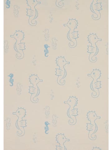 loud + proud Shirt  in Creme/ Hellblau