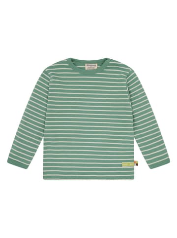 loud + proud Longsleeve in Grün/ Creme