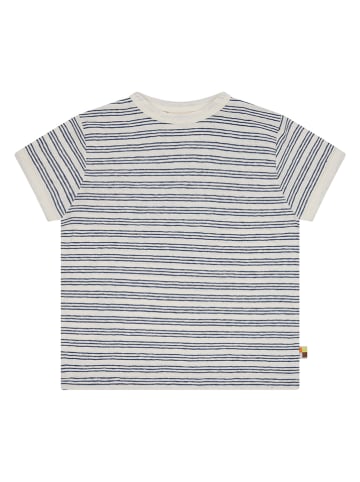 loud + proud Shirt in Beige/ Dunkelblau