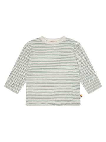 loud + proud Longsleeve in Creme/ Grün