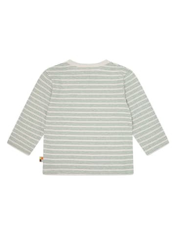 loud + proud Longsleeve in Creme/ Grün