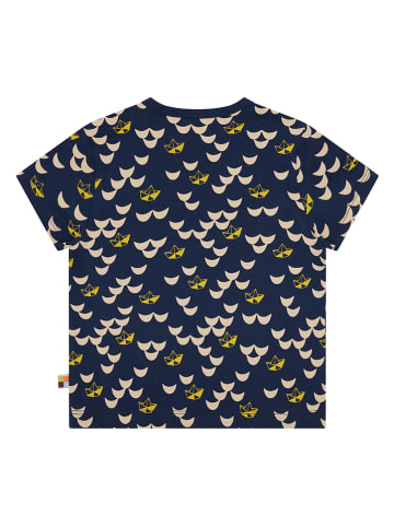 loud + proud Shirt in Dunkelblau/ Beige/ Gelb