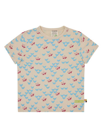 loud + proud Shirt in Beige/ Hellblau/ Rot