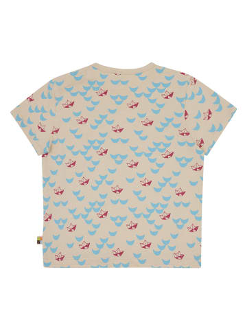 loud + proud Shirt in Beige/ Hellblau/ Rot