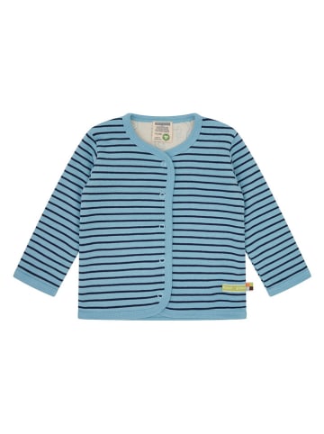 loud + proud Wende-Cardigan in Creme/ Hellblau/ Dunkelblau