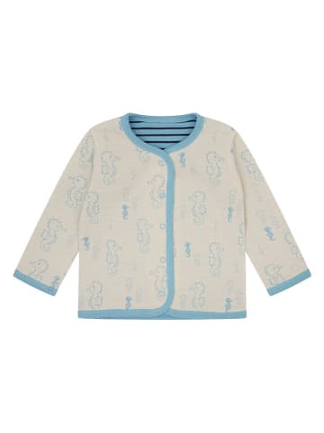 loud + proud Wende-Cardigan in Creme/ Hellblau/ Dunkelblau