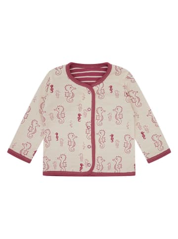 loud + proud Wende-Cardigan in Creme/ Pink in Creme/ Pink