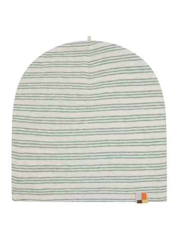loud + proud Beanie in Weiß/ Grün