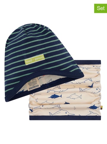 loud + proud 2-częściowy zestaw w kolorze beżowo-granatowym