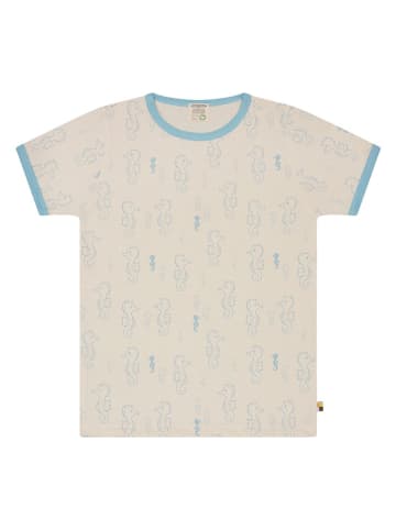 loud + proud Shirt in Creme/ Hellblau