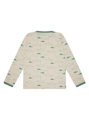 loud + proud Longsleeve in Creme/ Grün