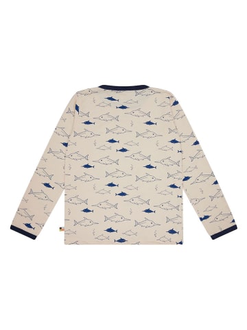 loud + proud Longsleeve in Creme/ Dunkelblau