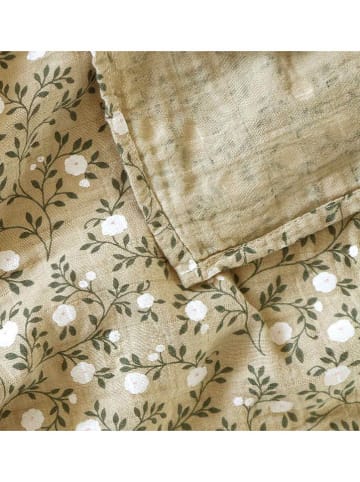 a little lovely company 2er-Set: Musselin-Tücher "Blossom" in Grün - (L)60 x (B)60 cm