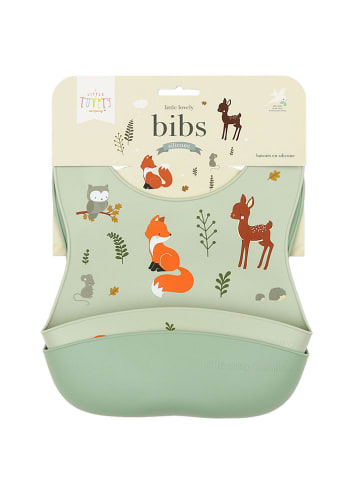 a little lovely company Śliniaczki (2 szt.) "Forest Friends" w kolorze zielonym - 27 x 22,5 cm